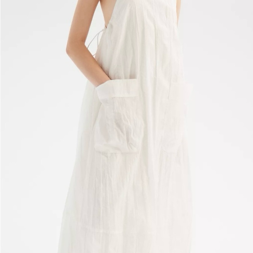 Urban Outfitters Crinkle White Sleeveless Dress - Picture 3 of 15